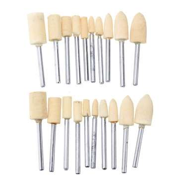 100pcs 5 Different Assorted Mounted Point Stone Rubber Grinding Head Polishing Wheel Wool Felt Dreme