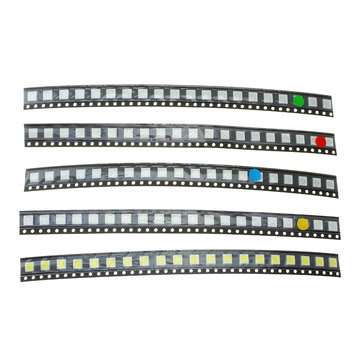 100Pcs 5 Colors 20 Each 5050 LED Diode Assortment SMD LED Diode Kit Green/RED/White/Blue/Yellow