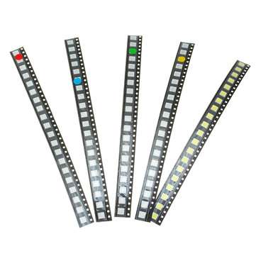 100Pcs 5 Colors 20 Each 5050 LED Diode Assortment SMD LED Diode Kit Green/RED/White/Blue/Yellow