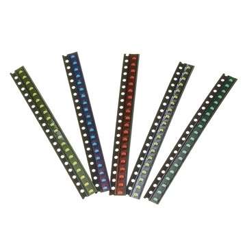 100Pcs 5 Colors 20 Each 0805 LED Diode Assortment SMD LED Diode Kit Green/RED/White/Blue/Yellow