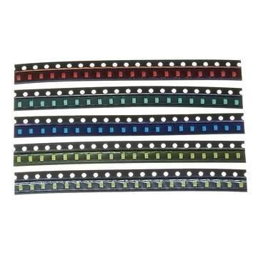 100Pcs 5 Colors 20 Each 0805 LED Diode Assortment SMD LED Diode Kit Green/RED/White/Blue/Yellow