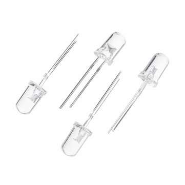 100pcs 5mm Round Purple UV LED Diode Super Bright Water Clear LED Light Lamp Purple Color
