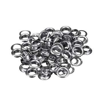 100pcs 6mm Brass Eyelets Silver Bronze Punch Tool Kit Leather Craft Clothes DIY Tools Kit