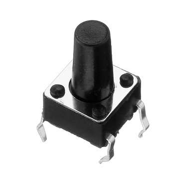 100pcs 6x6x10mm Tactile Push Button Switch Tact Switch 4 Pin DIP