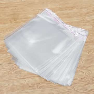 100Pcs 7.5``x7.5`` CD Record Outer Cover OPP Sleeves Clear Storage Self Adhesive Bag CD Storage Bag