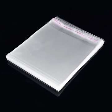 100Pcs 7.5``x7.5`` CD Record Outer Cover OPP Sleeves Clear Storage Self Adhesive Bag CD Storage Bag