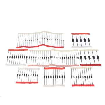 100pcs 8values Fast Switching Schottky Diode Kit Set 1N4148 1N4007 1N5819 1N5399 1N5408 1N5822 FR107