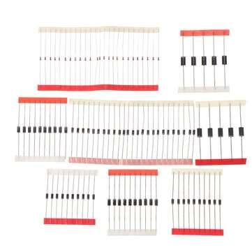 100pcs 8values Fast Switching Schottky Diode Kit Set 1N4148 1N4007 1N5819 1N5399 1N5408 1N5822 FR107