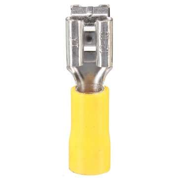 100PCS Back Piggy Back Spade Crimp Connector Terminal 0.5-6.0mm 10-22AWG PVC