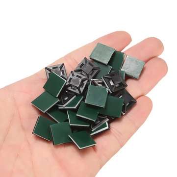100Pcs Black Self Adhesive Cable Tie Base Holder Sticky Socket