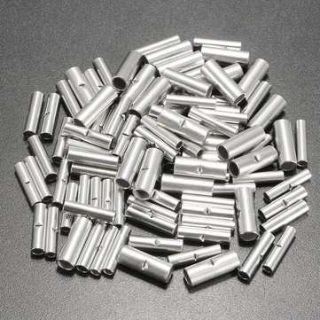 100Pcs Butt Splice Wire Connectors Copper Bare Tinned Crimp Terminals 22-10AWG