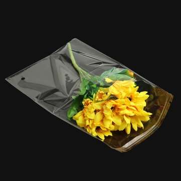 100Pcs Resealable Transparent Cellophane Opp Bag With Self Seal Strip