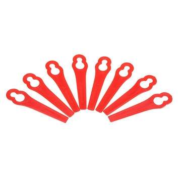 100Pcs Red Plastic Blades For Grass Trimmer Strimmer Lawnmower