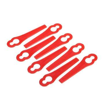 100Pcs Red Plastic Blades For Grass Trimmer Strimmer Lawnmower