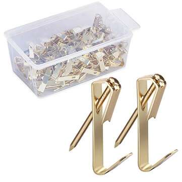 100pcs Picture Hangers Hanging Painting Mirror Picture Frame Hanger Wall Hook With Screws