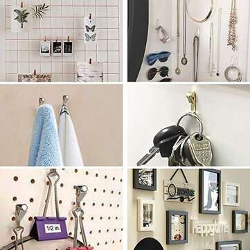 100pcs Picture Hangers Hanging Painting Mirror Picture Frame Hanger Wall Hook With Screws