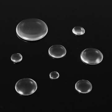 100Pcs Round Clear Glass Dome Cabochon Cameo Flat Back Crystal Magnify Base Cover DIY (SIZE: 15.5MM)