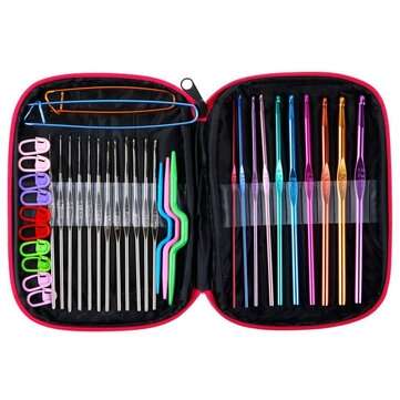 100Pcs Sewing Set Colorful Metal Hooks Needles Scissor Tape Knitting Set Clothes Shoes Tapestry Repa