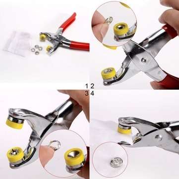 100Sets Handmade Sewing Sliver Metal Prong Snap Buttons Press Studs Fasteners Baby Romper Buckle But