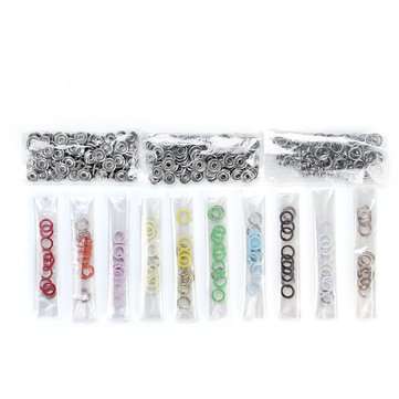 100Sets Handmade Sewing Sliver Metal Prong Snap Buttons Press Studs Fasteners Baby Romper Buckle But