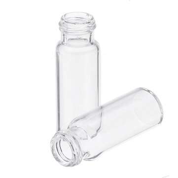 100Pcs/Set 2ml Ungraduated Clear Sample Vials Autosampler Vials Bottles Threaded Vial w/ Write-on Sp