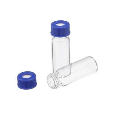 100Pcs/Set 2ml Ungraduated Clear Sample Vials Autosampler Vials Bottles Threaded Vial w/ Write-on Sp