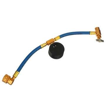 100psi Air Conditioning Recharge Hose with Pressure Gauge AC R134A 1/2 Inch Refrigerant Recharge Mea