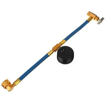 100psi Air Conditioning Recharge Hose with Pressure Gauge AC R134A 1/2 Inch Refrigerant Recharge Mea
