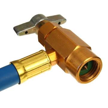 100psi Air Conditioning Recharge Hose with Pressure Gauge AC R134A 1/2 Inch Refrigerant Recharge Mea