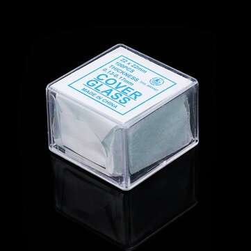 100Pcs/Box 22x22mm Transparent Slides Coverslips Special Cover Glass Microscope Consumables