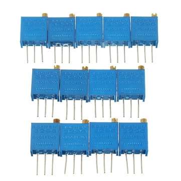 100R-1M 13pcs 13 Values 3296 Potentiometer Pack Adjustable Resistance Component Pack 1pc Each Value