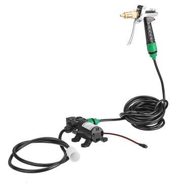 100W 12V High Pressure Car Electric Washer Squirt Sprayer Self-priming Pump Clean Kit