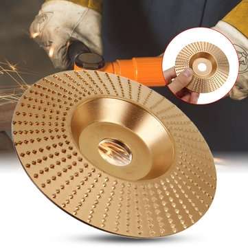 100x16mm Golden Wood Grinding Wheel Rotary Disc Sanding Wood Carving Abrasive Disc (SIZE: 100MM)