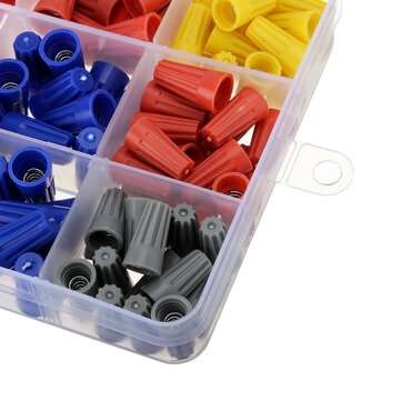 102PCS Wire Connector Twist Electrical Nut Spring Cap Assortment Set Multi-Color