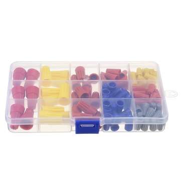 102PCS Wire Connector Twist Electrical Nut Spring Cap Assortment Set Multi-Color