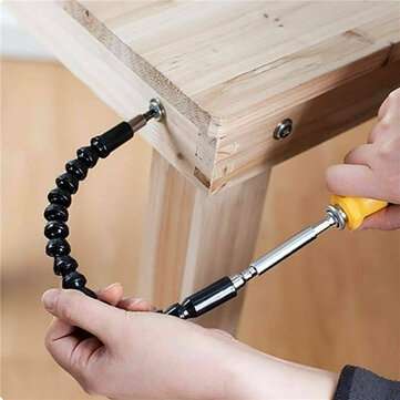105 Degree Right Angle Drill Adapter with Flexible Shaft Bits Extension Shaft with Screwdriver Bit H