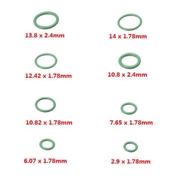 105 Pcs 8 Size HNBR Green Car Air Condition O Rings Seal Seal Ring Gaskets Repair Tool Kit Box