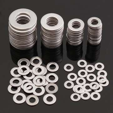 105Pcs Metric Flat Washers Stainless Steel Screw Repair Kit M3/M4/M5/M6/M8/M10