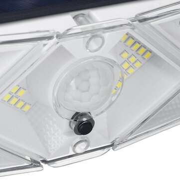 104LED Solar Powered Wall Light PIR Motion Security Flood Lamp Outdoor Light