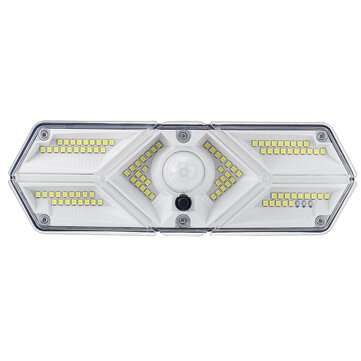 104LED Solar Powered Wall Light PIR Motion Security Flood Lamp Outdoor Light