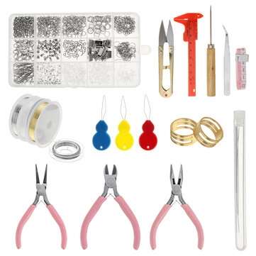 1072Pcs DIY Necklace Bracelet Earrings Set Jewelry Making Kit Handmade Jewelry