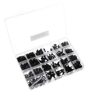 1060pcs M2 M3 M4 M5 Hex Socket Screw Set Carbon Steel Semicircular Head Screws
