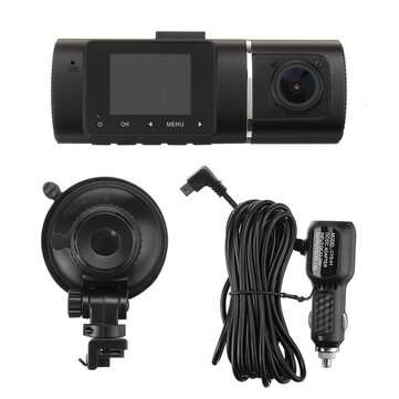 1080P Car DVR Dual Lens Front & Inside Dash Cam 170 G-sensor IR Night Vision HD Camera Recorder