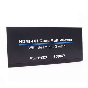1080P Full HD HDMI 4x1 Quad Multi-viewer HD Splitter Screen 4 Way Signal Switcher (PLUG: AUPLUG)