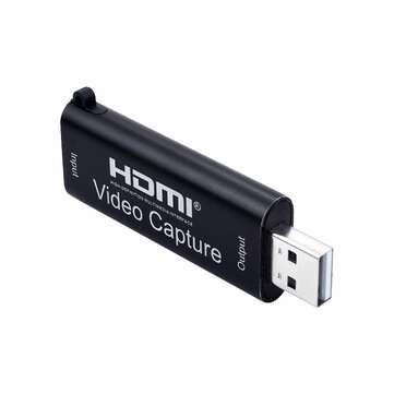 1080P HD USB 2.0 Video Capture Card Recorder HDMI Capture Card for Live Game Reco... (COLOR.: BLACK)