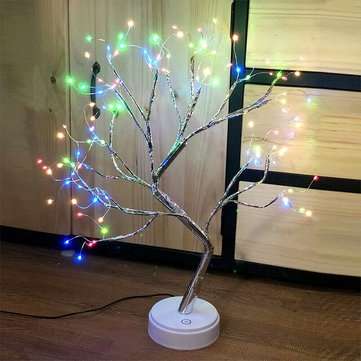 108LED USB Copper Wire Firefly Tree Touch Control Night Lamp Christmas String ... (COLOR.: COLORFUL)