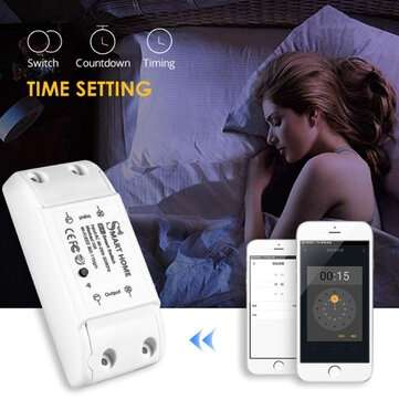 10A/2200W WiFi Smart Light Switch Diy Breaker Module APP Timer Remote Control Compatible with Alexa