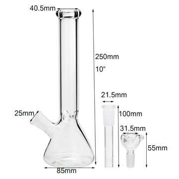 10Inch Hoookah Water Double Percolator Heavy Glass Hoookah Water Pipe