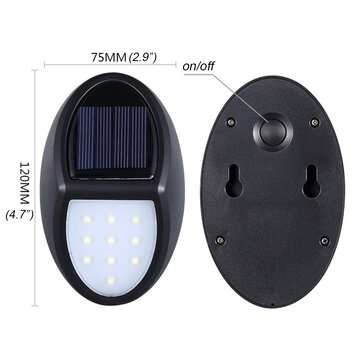 10LED Solar Power Wall Light Waterproof Outdoor Garden Yard Lamp Pathway