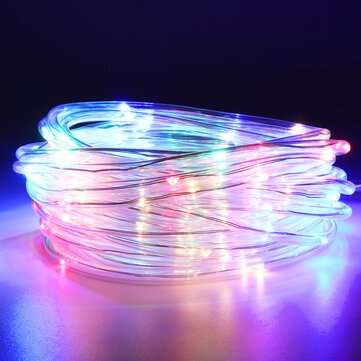 10M 100LED Outdoor Tube Rope Strip String Light RGB Lamp Xmas Home ... (LIGHT COLOR: COLOURFULLIGHT)